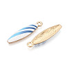 Alloy Enamel Pendants ENAM-T022-40KCG-01-2