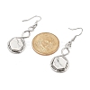 Hexagon Natural Howlite Dangle Earrings EJEW-K298-01P-05-5