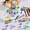 Baking Painted Crackle Glass Bead and Transparent Spray Painted Glass Pendants CCG-SZ0001-04-4