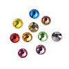 Glass Flat Back Rhinestone Cabochons X-RGLA-S002-16SS-M-2