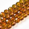 Baking Paint Transparent Glass Beads Strands DGLA-A035-T10mm-A05-1
