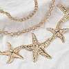 Alloy Starfish Chain Belts for Women NJEW-B120-02-4