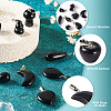 8Pcs 8 Styles Natural Obsidian Pendants G-TA0002-29-5