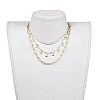Brass Chain Tiered Necklaces NJEW-JN02829-5