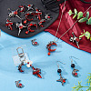 24Pcs 6 Styles Alloy Resin Pendants FIND-TA0009-58-7