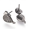 Brass Stud Earring Findings KK-P156-28-NR-3