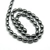 Non-magnetic Synthetic Hematite Oval Beads Strands G-F161-32C-2