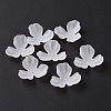 3-Petal Transparent Acrylic Bead Caps X-OACR-A017-11-1
