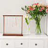 Wooden Necklace Organizer Display Stands ODIS-WH0331-20B-5