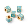 Rack Plating Brass Enamel Beads KK-B060-04G-06U-3
