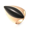 Resin Horse Eye Finger Rings RJEW-R006-01G-03-4