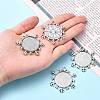Christmas Ornaments Alloy Snowflake Pendant Cabochon Settings LS-TIBEP-O006-29AS-4