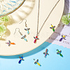 21Pcs Angel Glass Pendants PALLOY-TAC0129-8