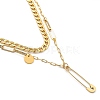 Pendant Necklaces & Cuban Link Chain Necklaces Sets NJEW-JN03031-1