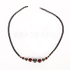 Round Synthetic Non-magnetic Hematite & Red Stone Graduated Beaded Necklaces with Magnetic Clasps FS-WG3B67F-01-5