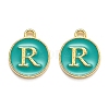 Golden Plated Alloy Enamel Charms LS-ENAM-Q437-15R-1