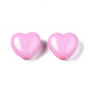 Pearl Pink Heart Acrylic Beads X-SACR-10X11-11-3