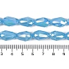 Opaque Solid Color Electroplate Glass Beads Strands LS-EGLA-N013-P8mm-B10-4