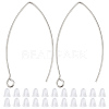 200Pcs 316 Surgical Stainless Steel Earring Hooks STAS-BBC0006-25-1