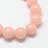 Natural Dyed Yellow Jade Gemstone Bead Strands G-R271-4mm-Y01-2