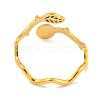 Ion Plating(IP) 304 Stainless Steel Cuff Finger Ring Components STAS-P365-28G-3