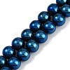 Electroplated Synthetic Magnetic Hematite Beads Strands G-G174-L01-07-1
