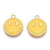 Light Gold Tone Alloy Enamel Pendants ENAM-N056-197E-1