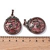 Cherry Quartz Glass Pendants G-A241-02R-06-3