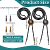 4Pcs Alloy Cord Ends FIND-ME0001-11-2