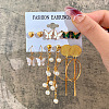 Alloy & Plastic Pearl Earring Sets WG17A46-03-1
