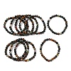 Natural Indian Agate Beaded Stretch Bracelets BJEW-D446-B-46-1