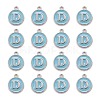 Platinum Plated Alloy Enamel Charms X-ENAM-S118-04D-P-2