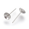 Stainless Steel Stud Earring Findings STAS-F186-02P-6mm-1