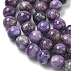 Natural Charoite Beads Strands G-C270-O02-10-4