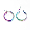 201 Stainless Steel Hoop Earrings EJEW-A052-20J-M-2