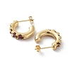 Iron Plating(IP) 304 Stainless Steel Stud Earrings with Cubic Zirconia EJEW-D095-21G-2