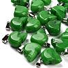 Dyed Natural White Jade Pendants G-Z067-02P-14-1