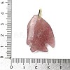 Natural Strawberry Quartz Carved Pendants G-G460-01G-02-3