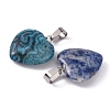 Heart Natural & Synthetic Mixed Stone Pendants G-Q438-M-3
