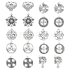Tibetan Style Bookmark Cabochon Settings and Transparent Oval Glass Cabochons TIBE-SC0001-05-2