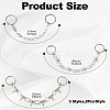 6Pcs 3 Styles Hip-hop Style Stainless Steel Shoe Chains FIND-CJ0003-91-2