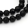 Black Onyx Beads Strands X-GSF10mmC097-2