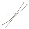 Non-Tarnish 304 Stainless Steel Box Chain Slider Bracelet Makings STAS-P360-03P-1