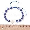 Adjustable Acrylic & Synthetic Turquoise & Non-magnetic Hematite Beads Braided Beaded Bracelets for Women BJEW-JB13578-3