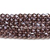 Transparent Electroplate Glass Beads Strands GLAA-F029-2mm-C05-1