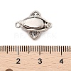 Brass Micro Pave Clear Cubic Zirconia Box Clasps KK-C075-22P-3