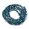 Opaque Solid Color Electroplate Glass Beads Strands EGLA-A039-P2mm-B18-3