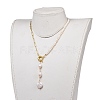 Natural Baroque Pearl Keshi Pearl Pendant Necklaces NJEW-JN02864-4
