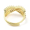 Brass Micro Pave Cubic Zirconia Rings RJEW-E077-06G-3