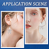 4Pairs Brass Micro Pave Clear Cubic Zirconia Leverback Earring Findings KK-BBC0021-97P-7